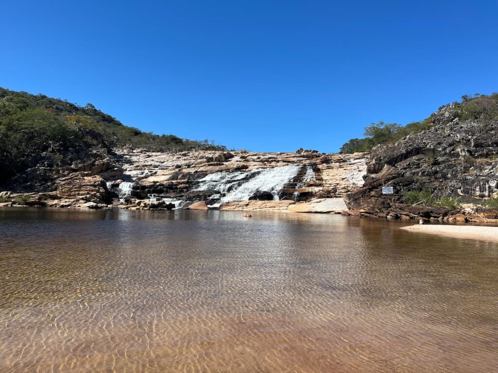 Imagem mostra Cachoeira do Telésforo em Conselheiro Mata, Minas Gerais.